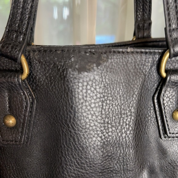 Carlos Santana fringed black leather bag. - Picture 6 of 13